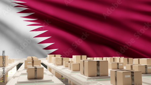flag of Qatar packages 3d-i...