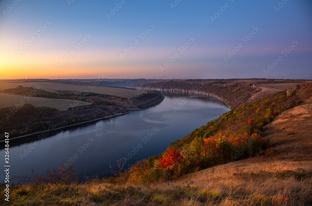 Canyon near the Dniester River. Landscapes of Ukraine.
