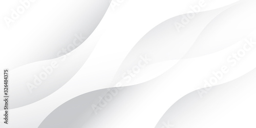 White curve wave line abstract presentation background. Vector illustration design for presentation, banner, cover, flyer, card, wallpaper, texture, slide, magazine, and powerpoint. 