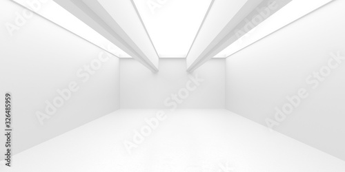 Abstract White Architecture Design Concept