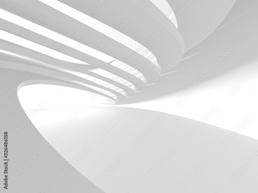 Abstract White Architecture Design Concept Abstract White Architecture Design Concept