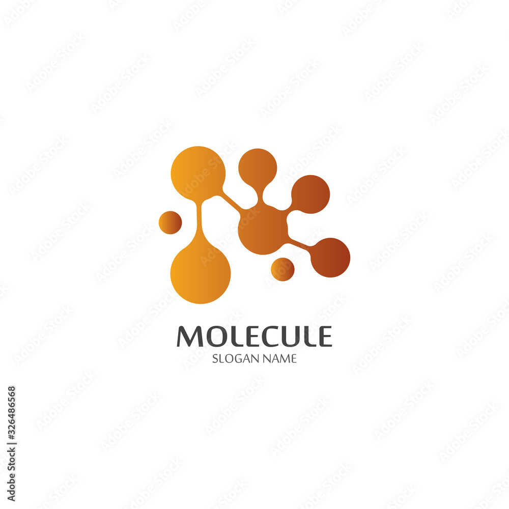 Molecular logo structure chemical atoms vector illustration Molecular logo structure chemical atoms vector illustration
