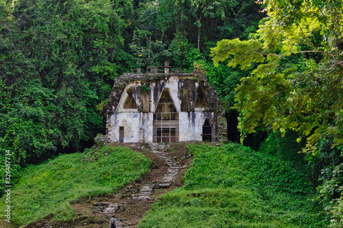 Mayan Sacred sacrifice building Palenque Chiapas Mexico