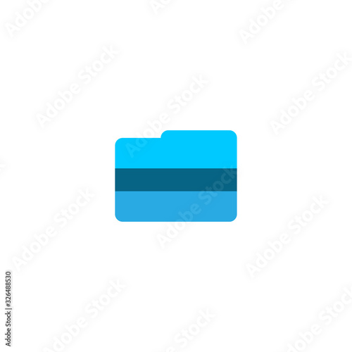 Folder icon. File archive symbol. Logo design element
