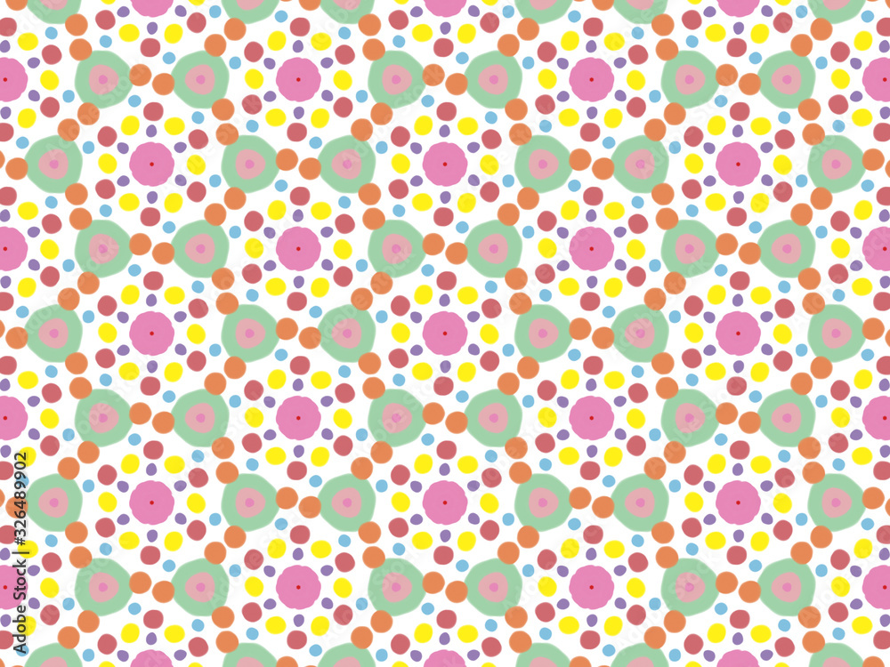 Colorful, seamless pattern. Ideal concept of a calming and happy background or wallpaper. Colorful, seamless pattern. Ideal concept of a calming and happy background or wallpaper.