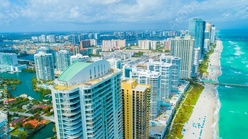 Aerial view of Sunny Isles Beach. Miami. Florida. USA.  © miami2you