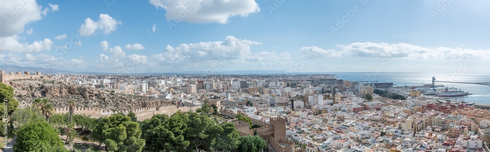 panoramic view of Almeria in Spain