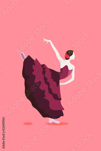 Ballet. Spanish ballet dancer. Carmen ballet