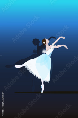 Giselle ballet. Ballet dancer.