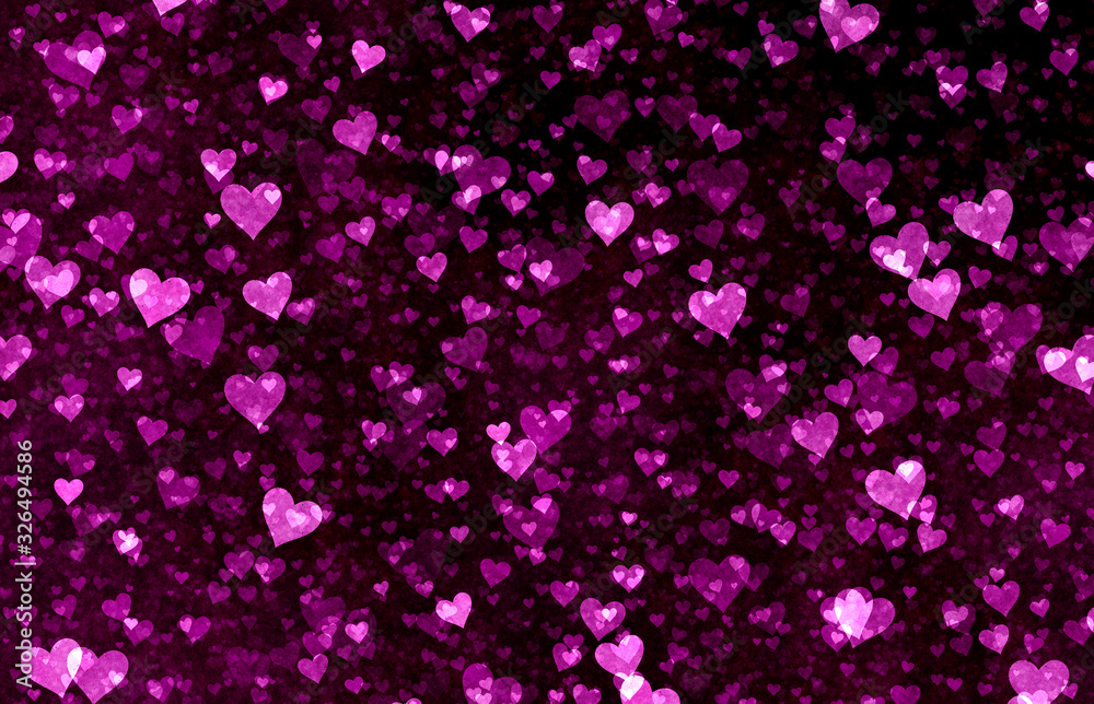 Obraz premium decorative love hearts