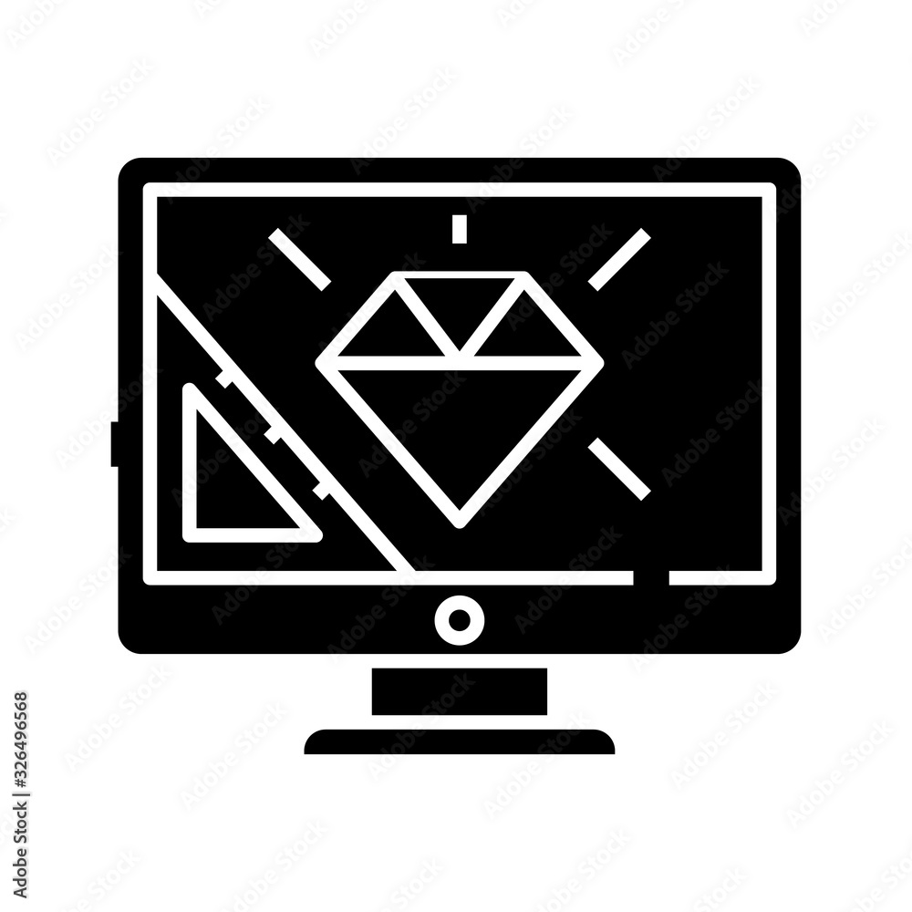 Brilliant work black icon, concept illustration, vector flat symbol, glyph sign. Brilliant work black icon, concept illustration, vector flat symbol, glyph sign.