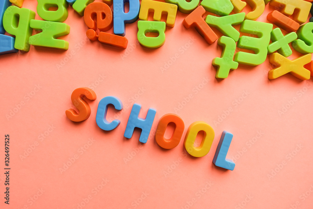 School concept, with colorful letters. School concept, with colorful letters.