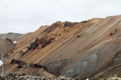  Mountain of brown volcanic rock