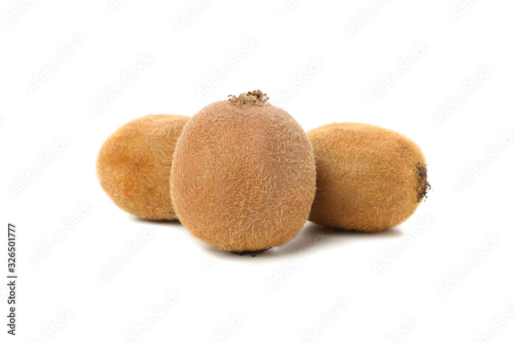Group of ripe kiwi isolated on white background Group of ripe kiwi isolated on white background