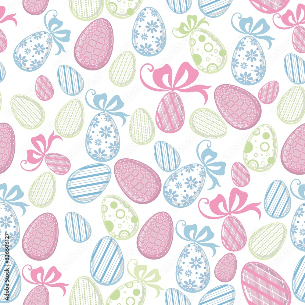 Vector illustration easter eggs pattern