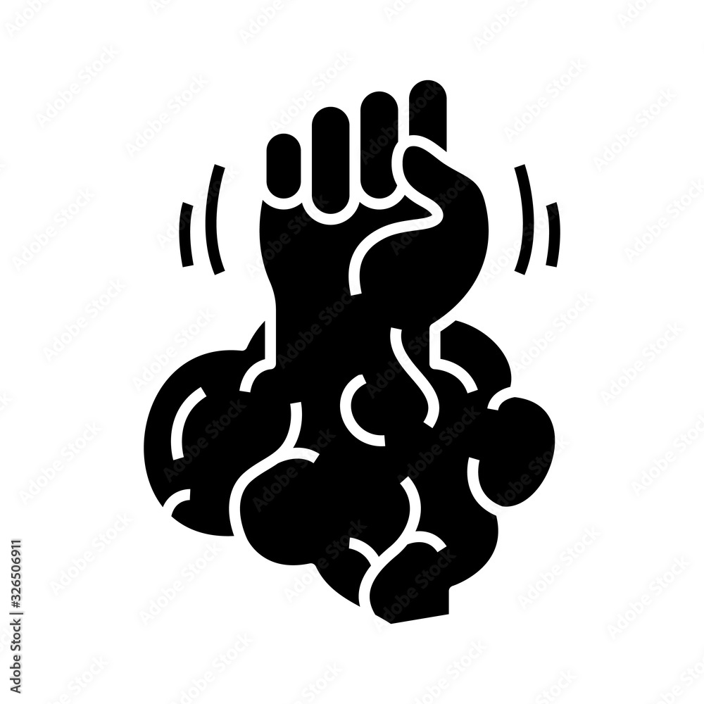 Brain power black icon, concept illustration, vector flat symbol, glyph sign. Brain power black icon, concept illustration, vector flat symbol, glyph sign.