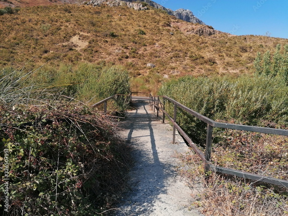   Camino de piedras Torcal provincia de Málaga Andalucía España