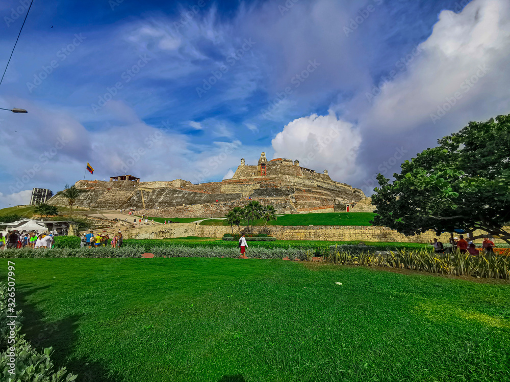 Castillo de San Felipe de Barajas castle in Cartagena de Indias, Colombia.