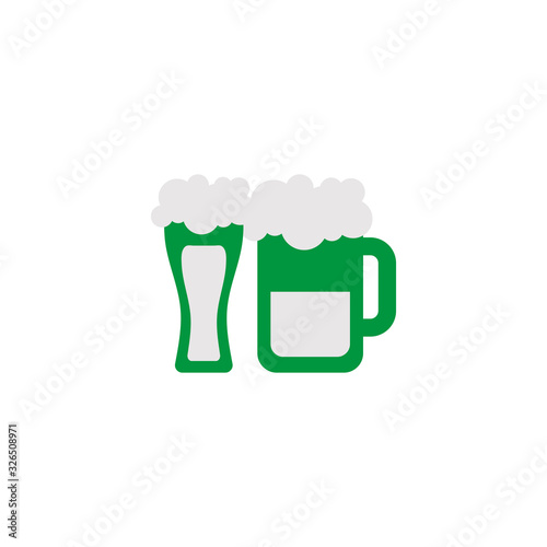 mug of beer, flat style icon