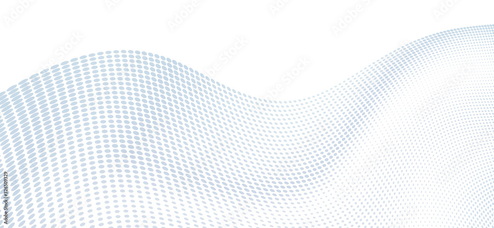 Dotted wavy surface. Simple vector graphics - obrazy, fototapety, plakaty 