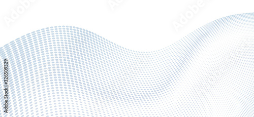 Dotted wavy surface. Simple vector graphics