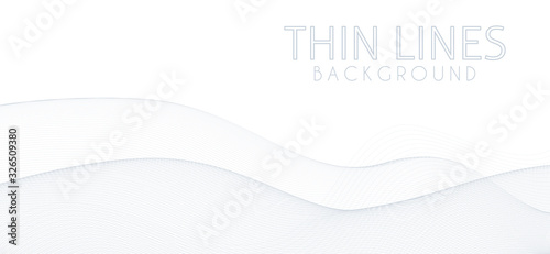 Subtle background of thin grey wavy lines. Minimal vector graphics
