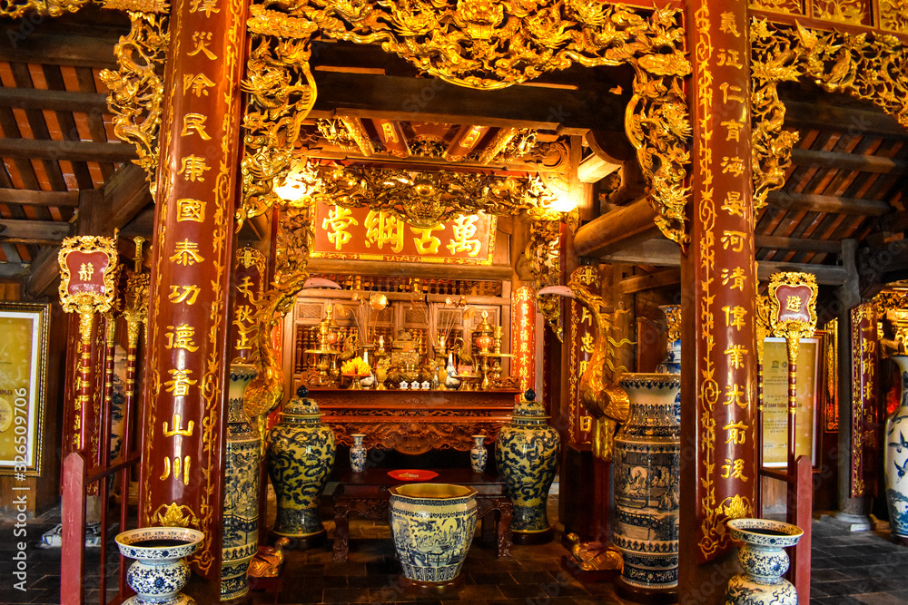 interior of buddhist temple