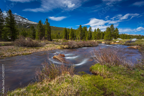 Dana Fork Tuolumne River, mountain river in the Sierra Nevada, California, USA. photo