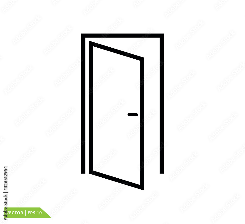 Door icon vector logo template Door icon vector logo template