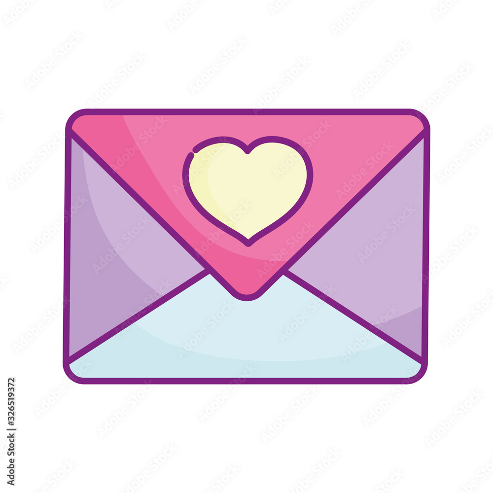 happy valentines day, envelope mail heart cartoon