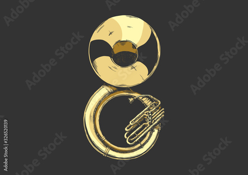 illustration of sousaphone