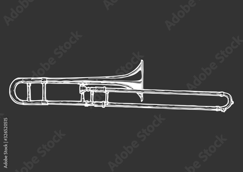 illustration of trombone