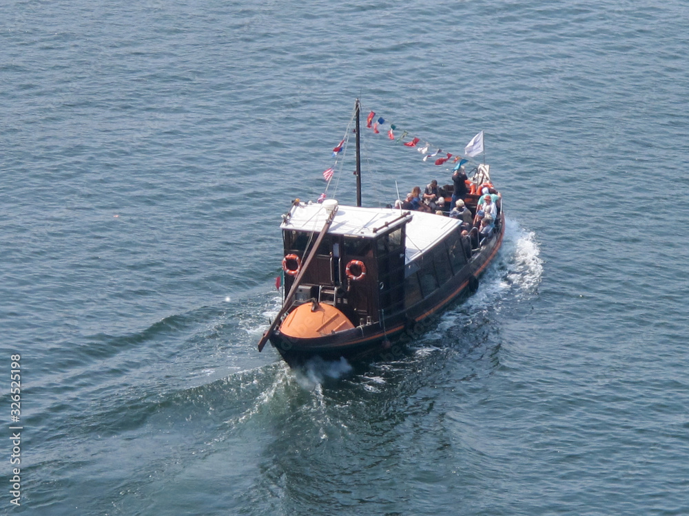 Porto, Portugal: Traditional boats in Douro river.