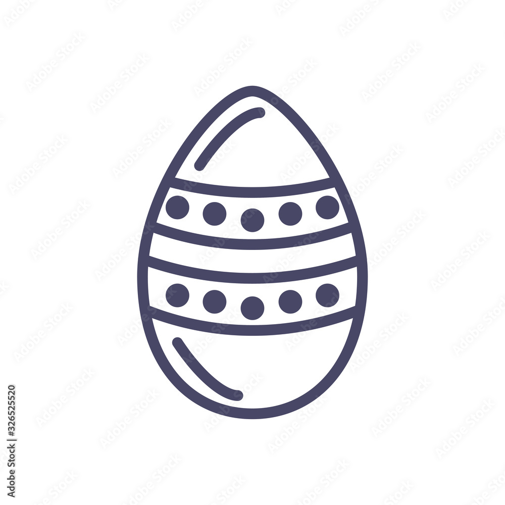 striped easter egg ,line style icon striped easter egg ,line style icon