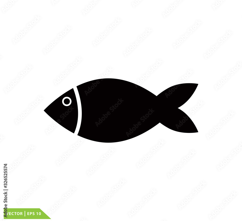 Fish icon vector logo template Fish icon vector logo template