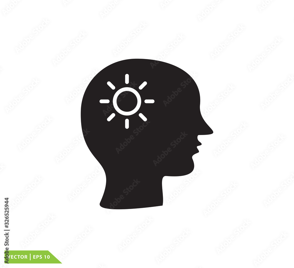 Brain icon vector logo template Brain icon vector logo template