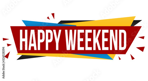 Happy weekend banner design