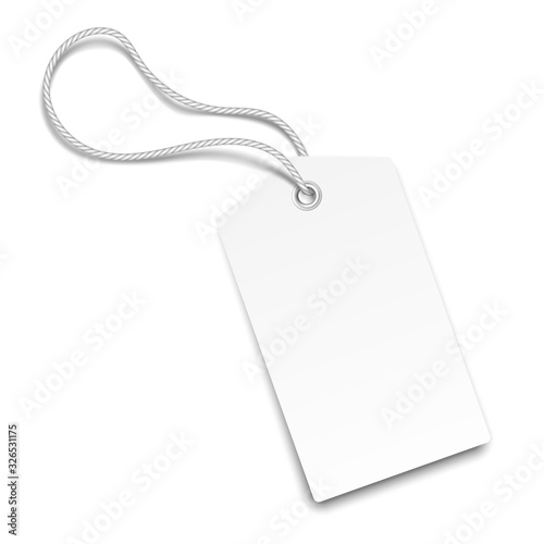 White Label Tag Vector Illustration