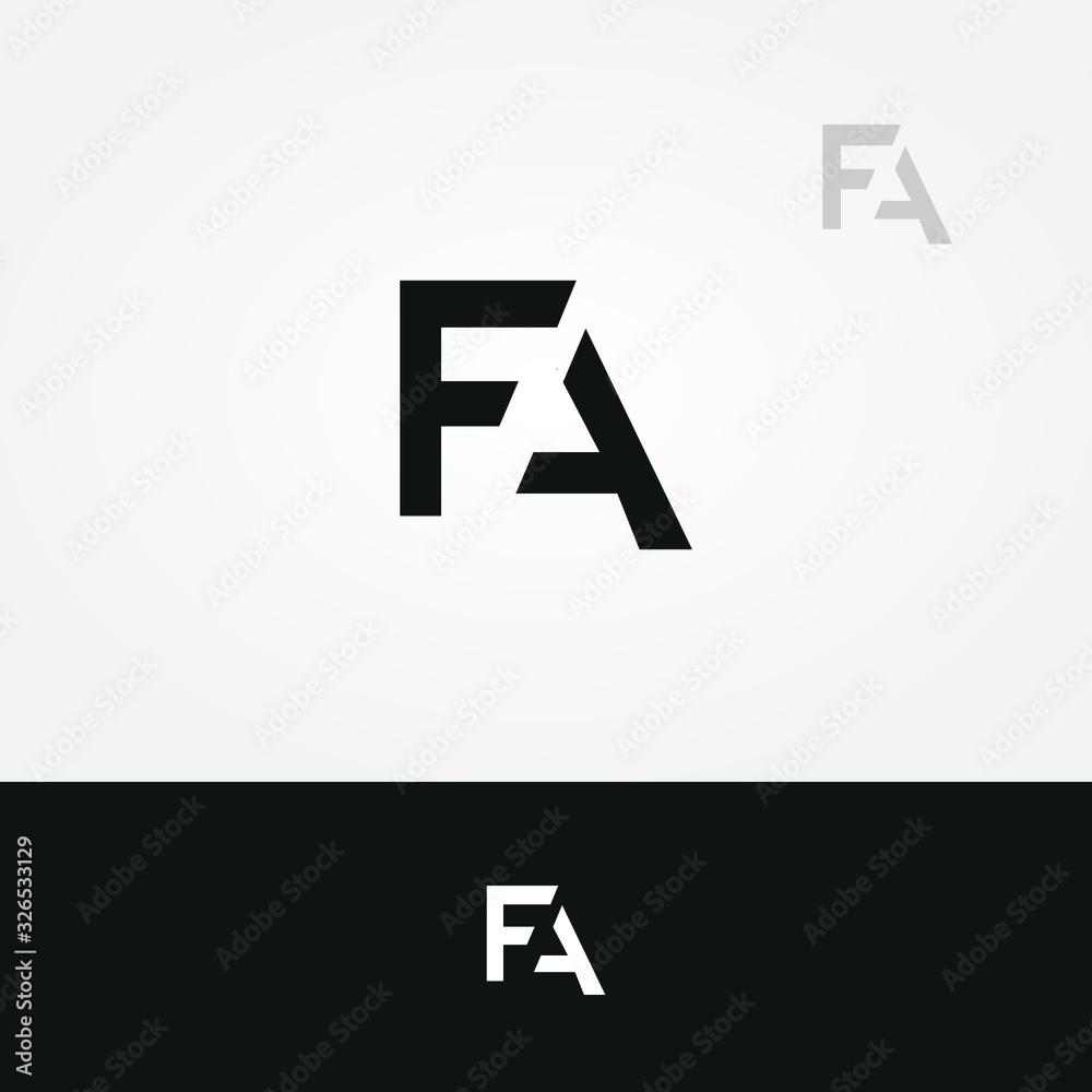 Fototapeta premium FA Letters combined logo