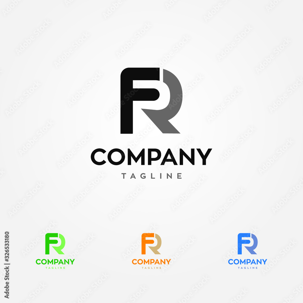 FR letters logo vector template