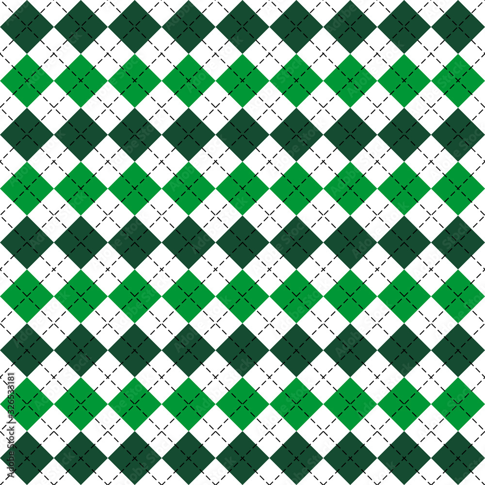St. Patricks day Argyle. Pattern Scottish cage St. Patricks day Argyle. Pattern Scottish cage