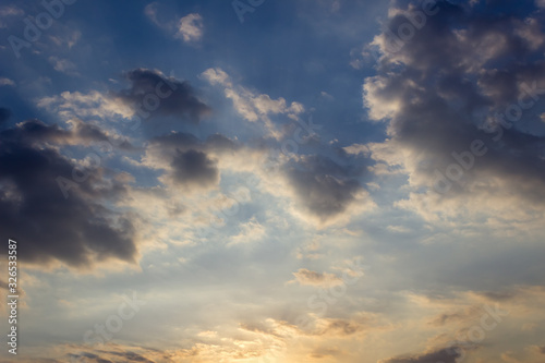 dramatic sky with clouds