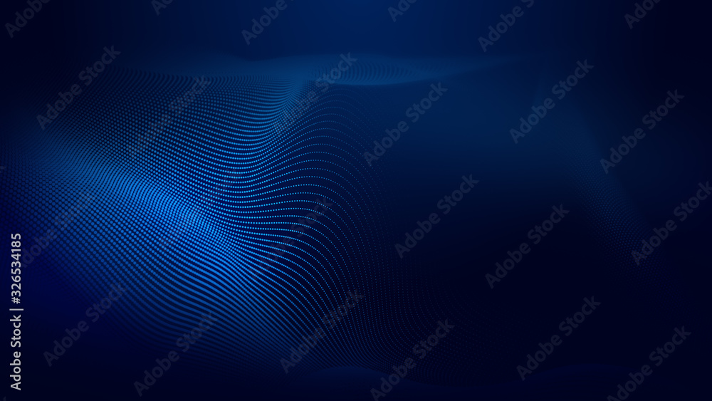 Dot blue wave light screen gradient texture background. Abstract ai technology big data digital background. 3d rendering. Dot blue wave light screen gradient texture background. Abstract ai technology big data digital background. 3d rendering.