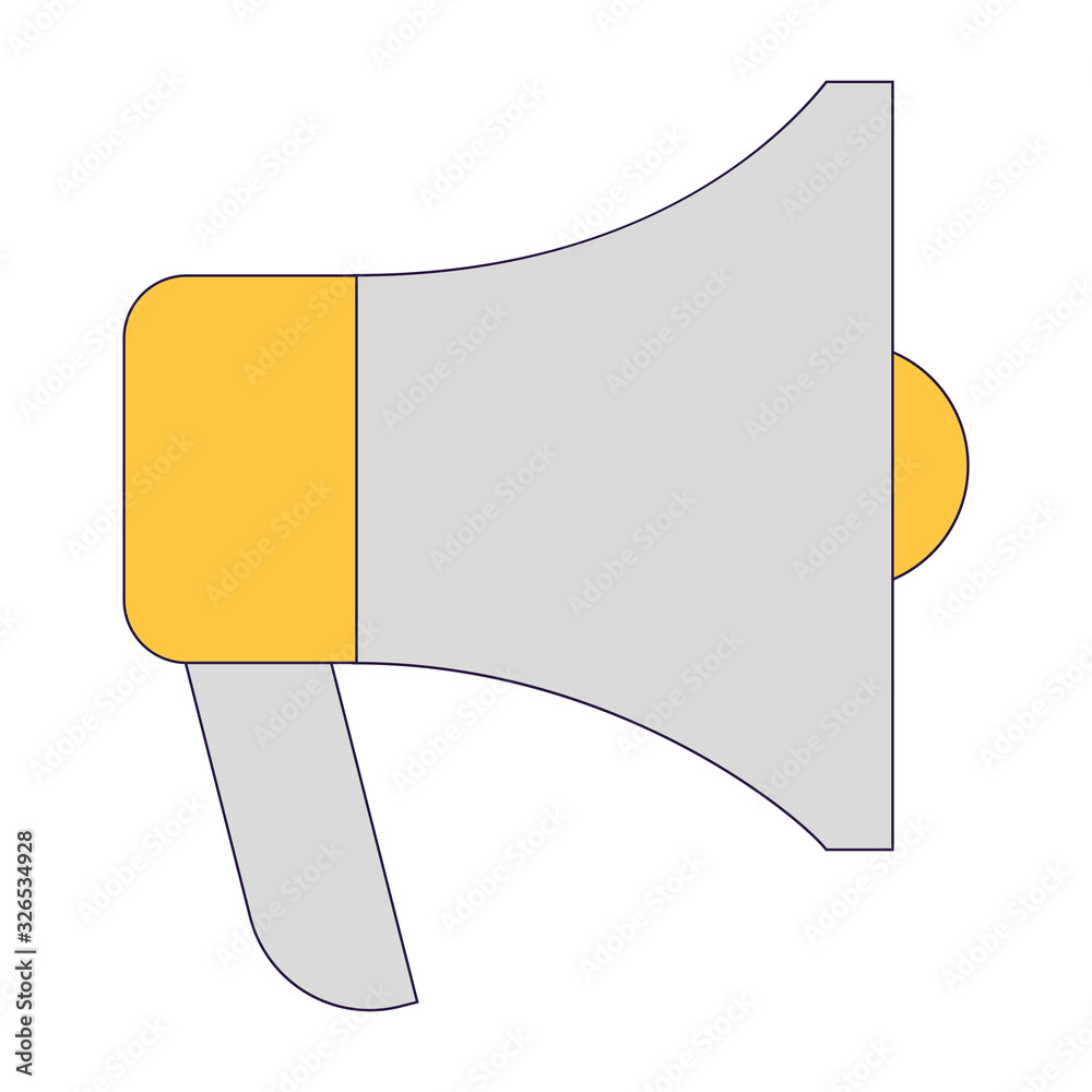 Plakat megaphone icon, flat design