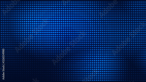 Dot blue pattern screen led light gradient texture background. Abstract technology big data digital background. 3d rendering.