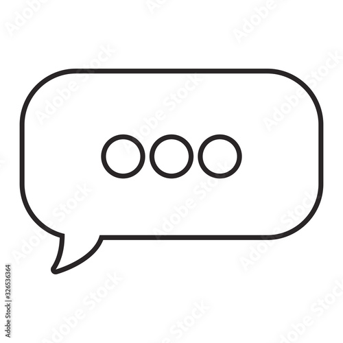 speech bubble icon, line style