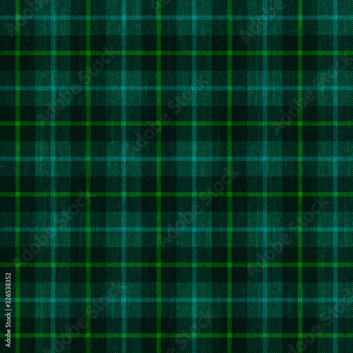 seamless pattern background of green plaid fabric texture, can be tiled photo