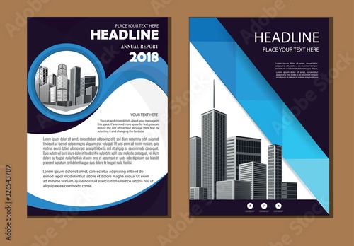 Brochure design, cover modern layout, annual report, poster, flyer in A4 with colorful triangles, geometric shapes for tech, science, market with light background