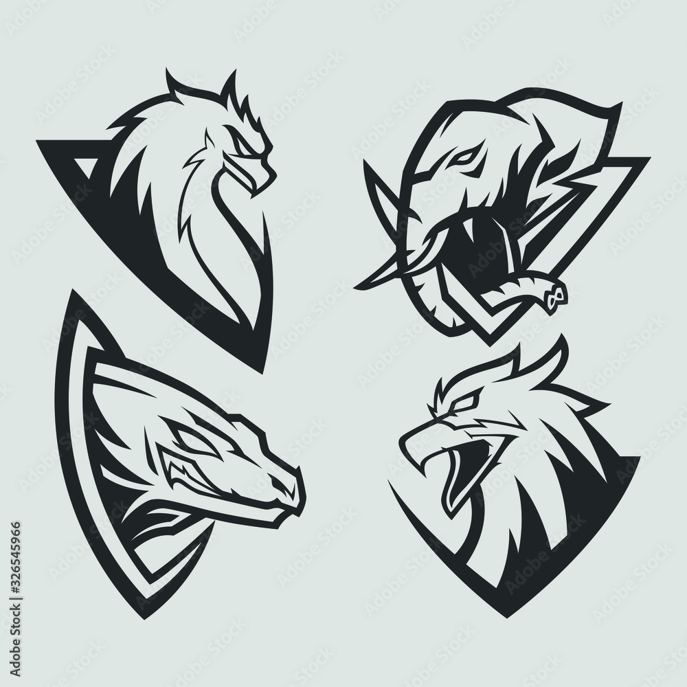 random beast animal line art random beast animal line art