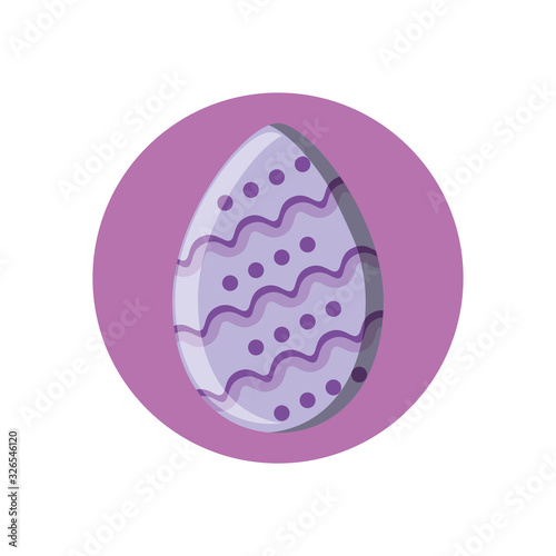 easter egg with dots design, block style icon